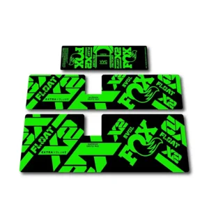 Fox Float X2 Rear Shock Stickers 2021 2023 fluorescent green