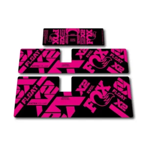 Fox Float X2 Rear Shock Stickers 2021 2023 fluorescent pink