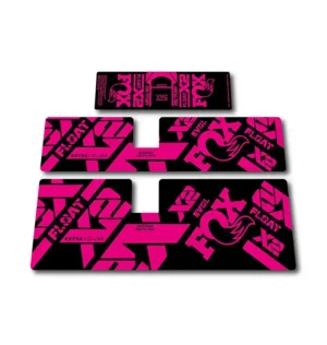 Fox Float X2 Rear Shock Stickers 2021 2023 fluorescent pink