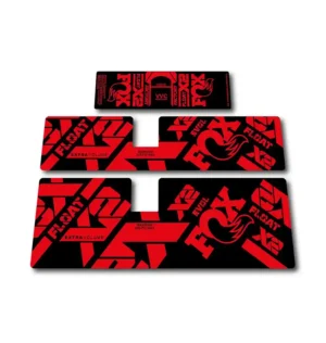 Fox Float X2 Rear Shock Stickers 2021 2023 fluorescent red