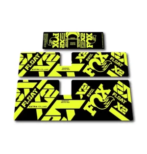 Fox Float X2 Rear Shock Stickers 2021 2023 fluorescent yellow