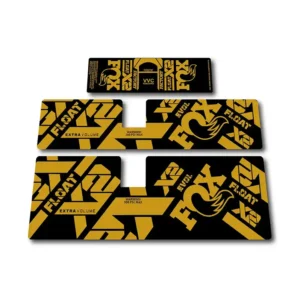 Fox Float X2 Rear Shock Stickers 2021 2023 gold