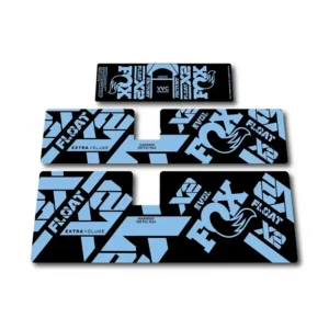 Fox Float X2 Rear Shock Stickers 2021 2023 light blue