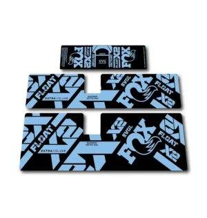 Fox Float X2 Rear Shock Stickers 2021 2023 light blue