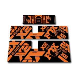 Fox Float X2 Rear Shock Stickers 2021 2023 orange