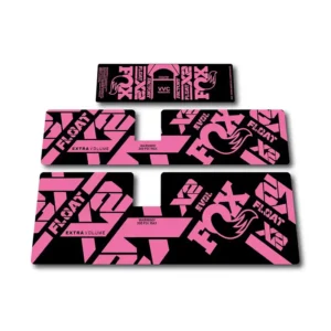 Fox Float X2 Rear Shock Stickers 2021 2023 pink