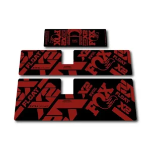 Fox Float X2 Rear Shock Stickers 2021 2023 red