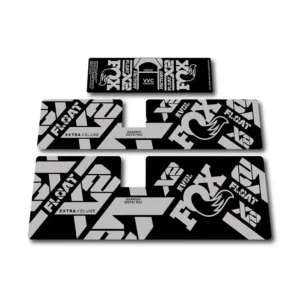 Fox Float X2 Rear Shock Stickers 2021 2023 silver