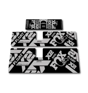 Fox Float X2 Rear Shock Stickers 2021 2023 silver