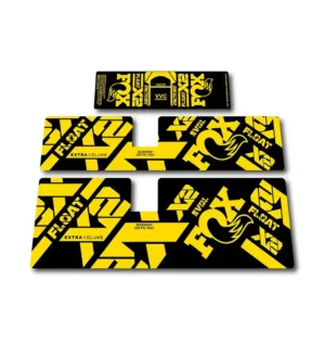 Fox Float X2 Rear Shock Stickers 2021 2023 yellow