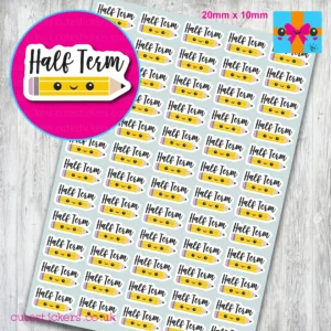 half term planner stickers