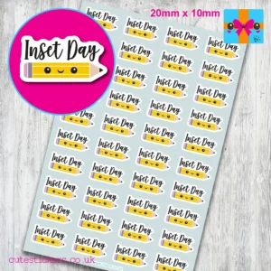 school inset day planner stickers
