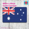 Australia Flag Sticker Credit Card Size