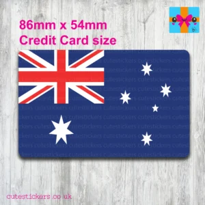Australia Flag Sticker Credit Card Size