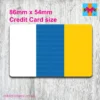 Canary Islands Flag Sticker Credit Card Size