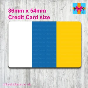 Canary Islands Flag Sticker Credit Card Size