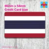 Thailand Flag Sticker Credit Card Size