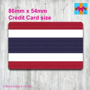 Thailand Flag Sticker Credit Card Size