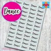 dance planner stickers