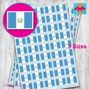 guatemala flag stickers 3 sizes