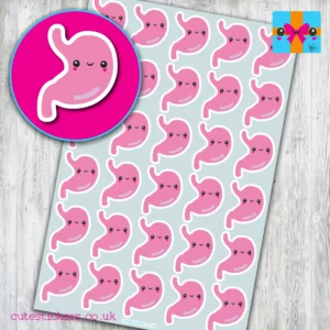 Cute Kawaii Stomach Planner Stickers