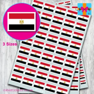 Egypt Flag Stickers 3 sizes