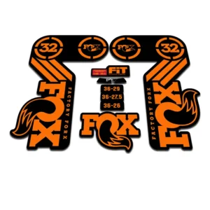 FOX 32 Heritage Fork Stickers 2015 fluorescent orange