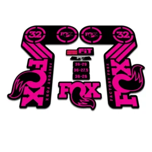 FOX 32 Heritage Fork Stickers 2015 fluorescent pink