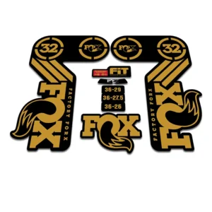 FOX 32 Heritage Fork Stickers 2015 gold