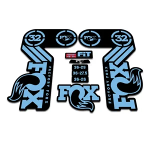 FOX 32 Heritage Fork Stickers 2015 light blue