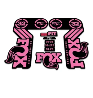 FOX 32 Heritage Fork Stickers 2015 pink
