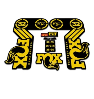 FOX 32 Heritage Fork Stickers 2015 yellow