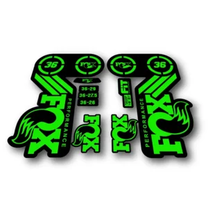 FOX 36 Heritage PERFORMANCE 2015 fork stickers fluorescent green
