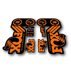 FOX 36 Heritage PERFORMANCE 2015 fork stickers fluorescent orange