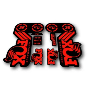 FOX 36 Heritage PERFORMANCE 2015 fork stickers fluorescent red