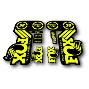 FOX 36 Heritage PERFORMANCE 2015 fork stickers fluorescent yellow