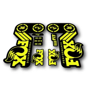 FOX 36 Heritage PERFORMANCE 2015 fork stickers fluorescent yellow