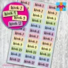 weeks 1 - 12 planner stickers