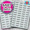 Ballet planner stickers