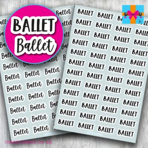 Ballet planner stickers