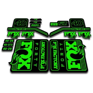 Fox 40 Factory Fork Stickers 2016 -17 - fluorescent green