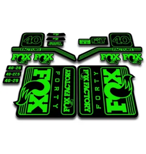 Fox 40 Factory Fork Stickers 2016 -17 - fluorescent green