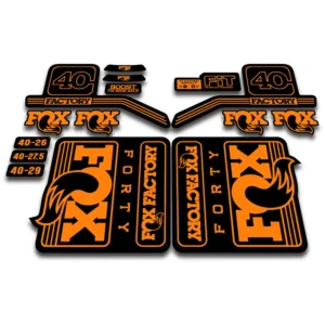 Fox 40 Factory Fork Stickers 2016 -17 - fluorescent orange