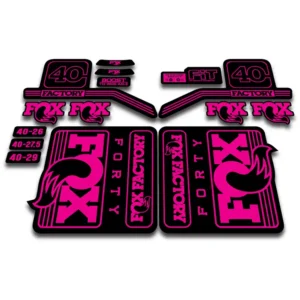 Fox 40 Factory Fork Stickers 2016 -17 - fluorescent pink