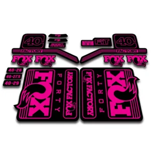 Fox 40 Factory Fork Stickers 2016 -17 - fluorescent pink