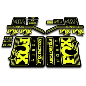 Fox 40 Factory Fork Stickers 2016 -17 - fluorescent yellow