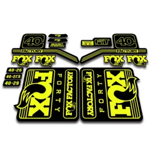 Fox 40 Factory Fork Stickers 2016 -17 - fluorescent yellow