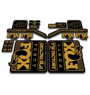 Fox 40 Factory Fork Stickers 2016 -17 - gold