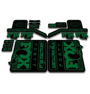 Fox 40 Factory Fork Stickers 2016 -17 - green