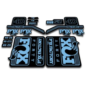 Fox 40 Factory Fork Stickers 2016 -17 - light blue